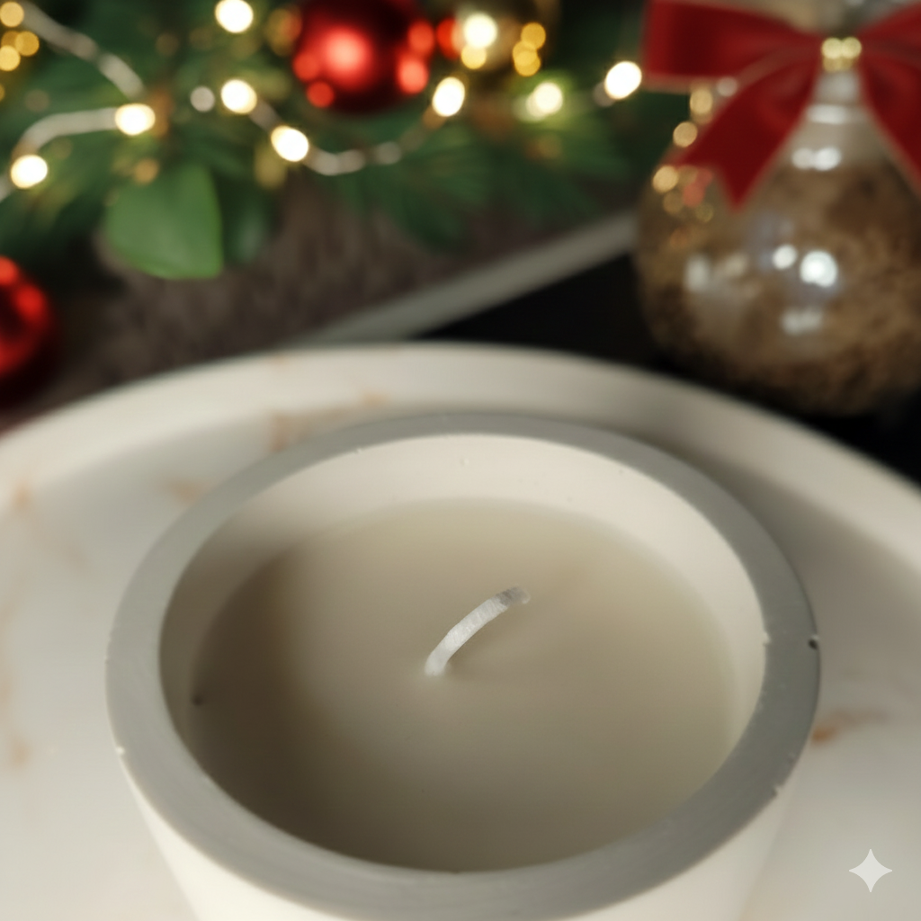 Luxury Christmas Scented Candle (Vanilla & Cinnamon)