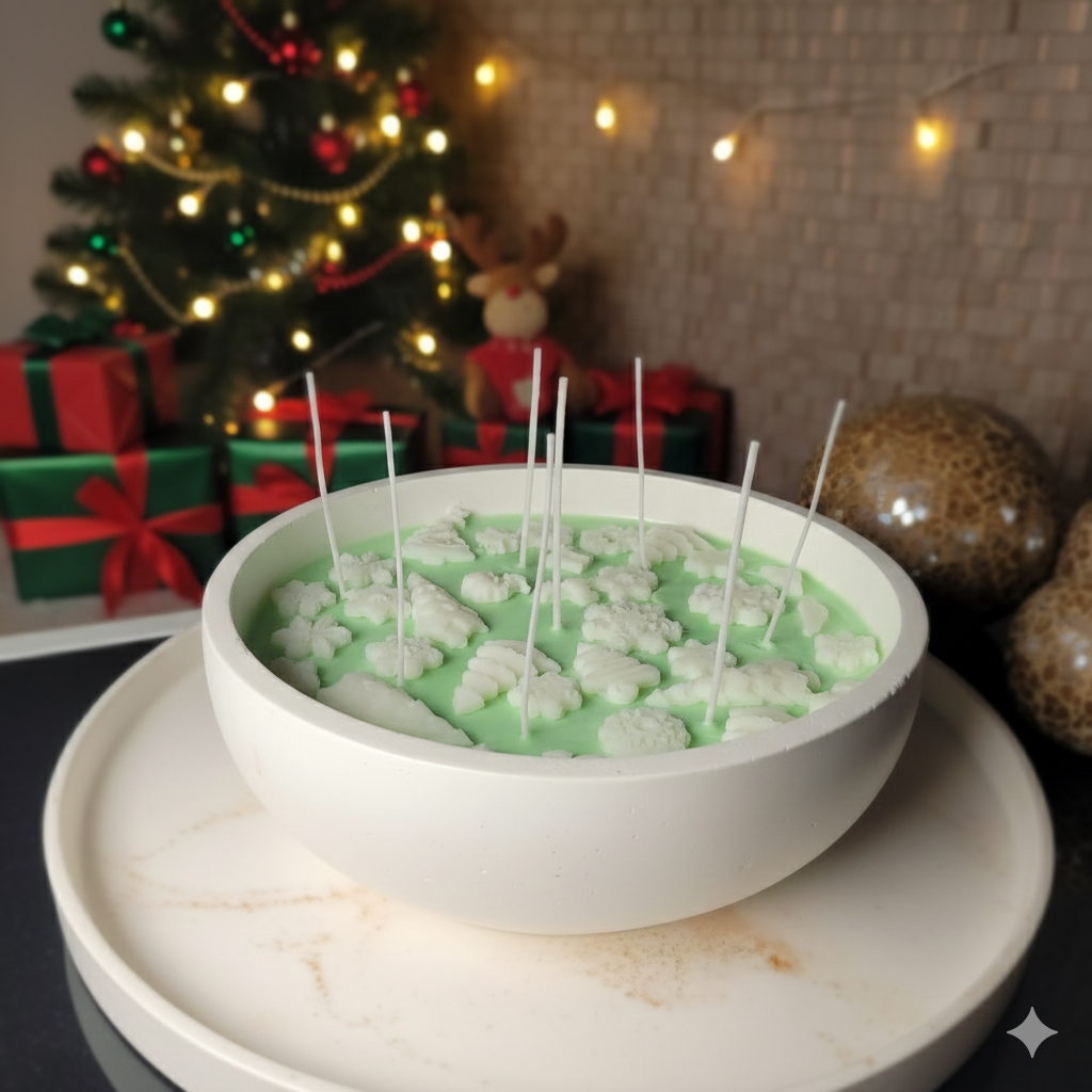 Luxury Christmas Soy Wax Scented Candle  ( Christmas Tree Pine )