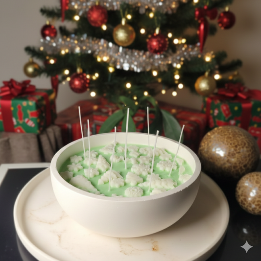 Luxury Christmas Soy Wax Scented Candle  ( Christmas Tree Pine )