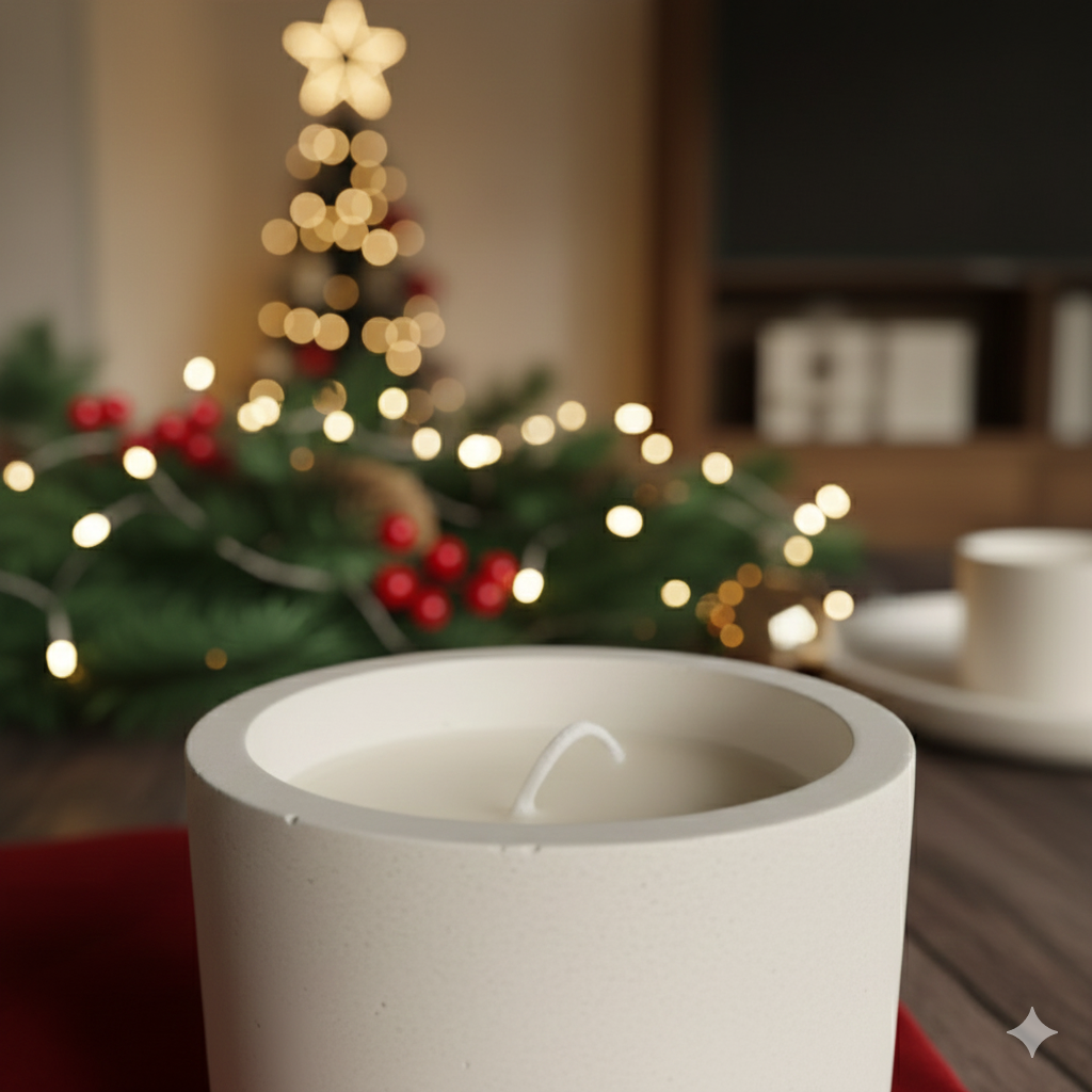 Luxury Christmas Scented Candle (Vanilla & Cinnamon)