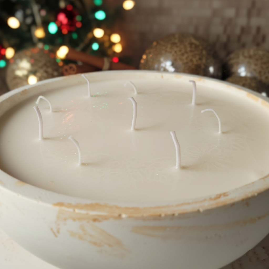 Luxury Christmas Soy Wax Scented Candle  ( Vanilla & Cinnamon )