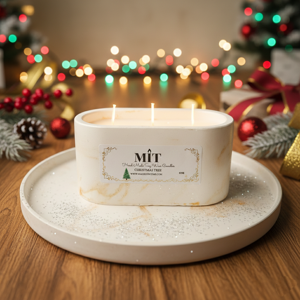 Luxury Christmas Scented Candle (Christmas Pine Tree)