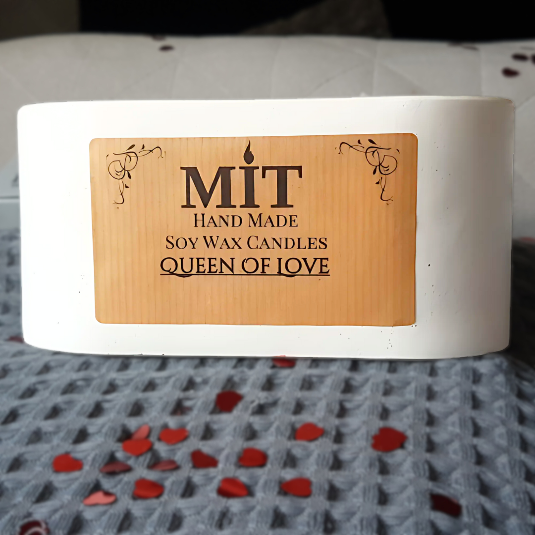 Custom Made Reusable Candle Jar/Scented Candle (Queen Of Love)